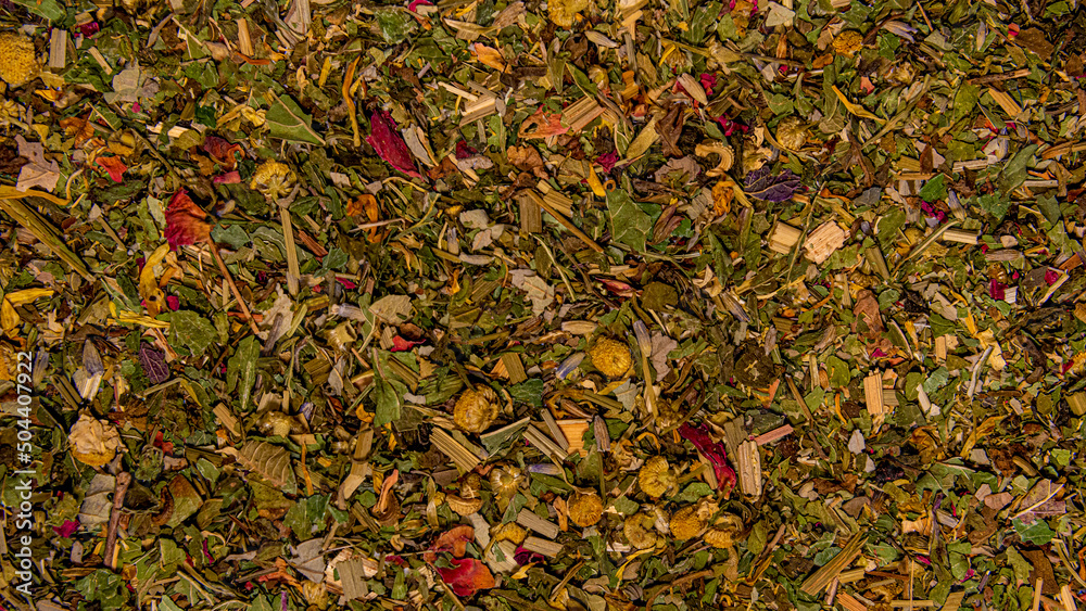 Banner with background made from a mixture of dried healthy herbs with different flowers, roots and stem. Concept healthy diet, supplements, and food as design. Banner with background made from a mixture of dried healthy herbs with different flowers, roots and stem. Concept healthy diet, supplements, and food as design.