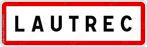 Panneau entrée ville agglomération Lautrec / Town entrance sign Lautrec
