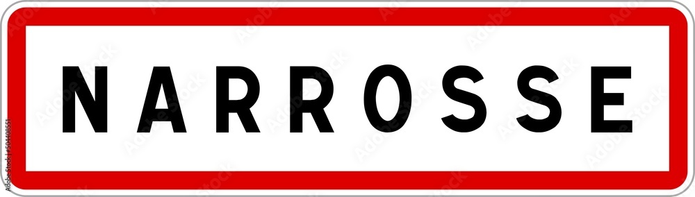 Panneau entrée ville agglomération Narrosse / Town entrance sign Narrosse Panneau entrée ville agglomération Narrosse / Town entrance sign Narrosse
