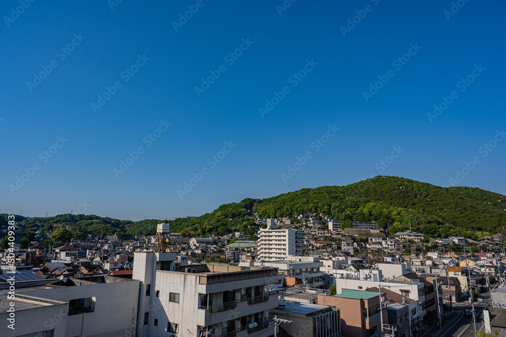 尾道市役所屋上展望デッキからの眺望