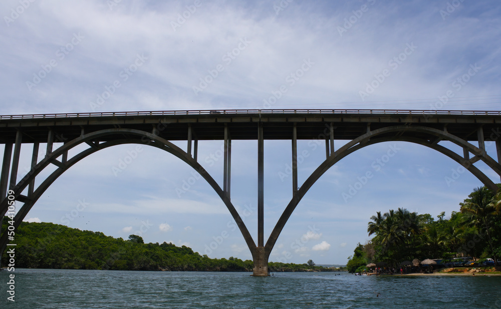 near Matanzas Cuba.the highest bridge across the island of Cuba on the river Canimar