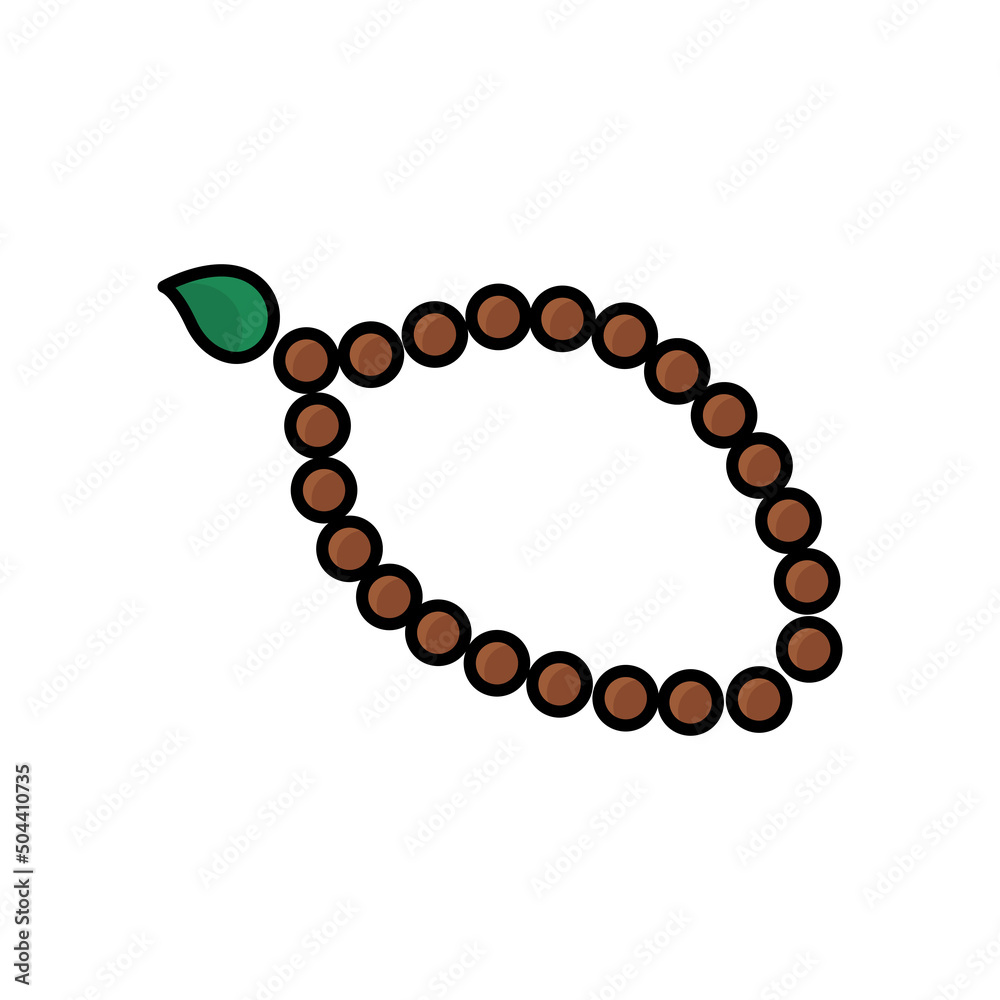 Islamic bead icon vector. religion. filled line icon style. design modern illustration editable Islamic bead icon vector. religion. filled line icon style. design modern illustration editable