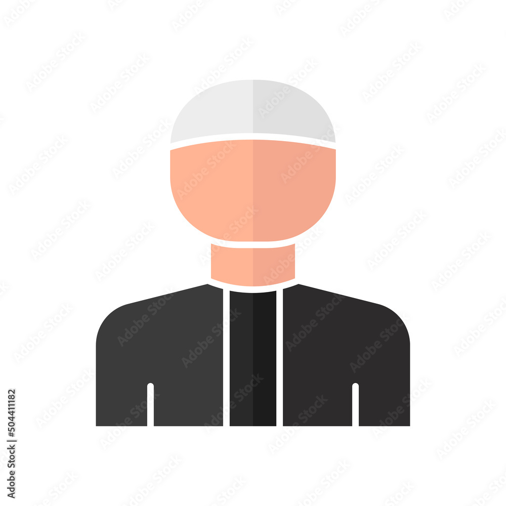 Muslim men icon vector. islamic. religion. Flat icon style. design modern illustration editable Muslim men icon vector. islamic. religion. Flat icon style. design modern illustration editable