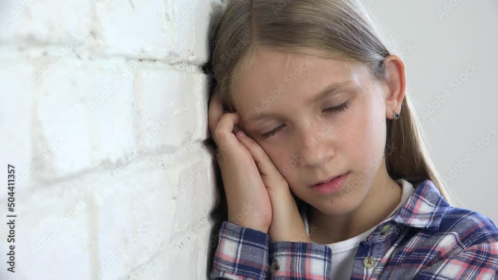 Sad Girl, Young Sick Kid, Unhappy Expression of Child, Thoughtful Abused Adolescent, Hopeless Ill Teenager Face in Depression Sad Girl, Young Sick Kid, Unhappy Expression of Child, Thoughtful Abused Adolescent, Hopeless Ill Teenager Face in Depression