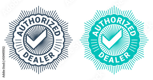Authorized Dealer stamp with check mark