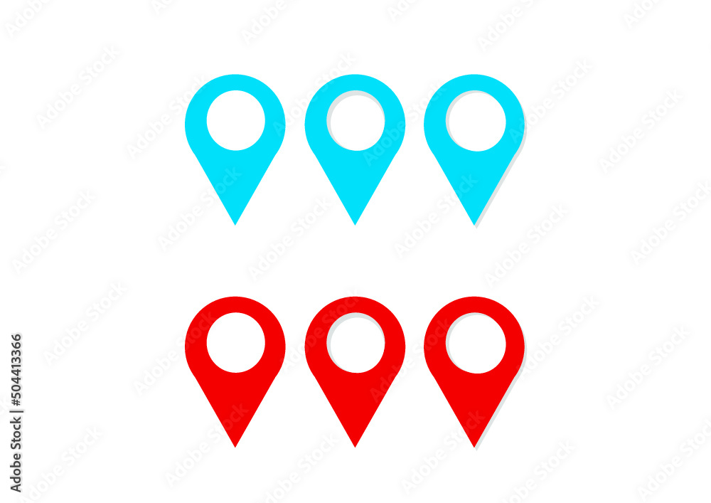Vector location icon in modern design style for web site and mobile app or your graphic and illustration - obrazy, fototapety, plakaty 