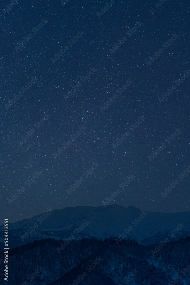 星空と山 星空と山