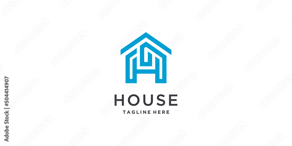 Building logo with creative element concept Building logo with creative element concept