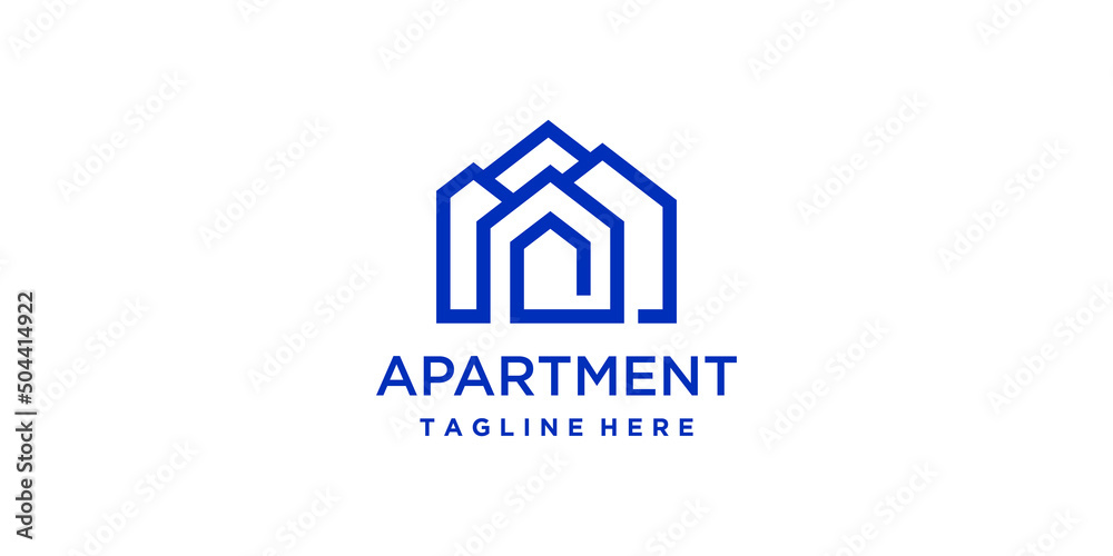 Fototapeta premium Building logo with creative element concept