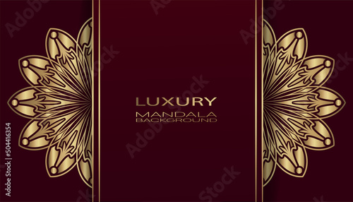 luxury background, with golden mandala