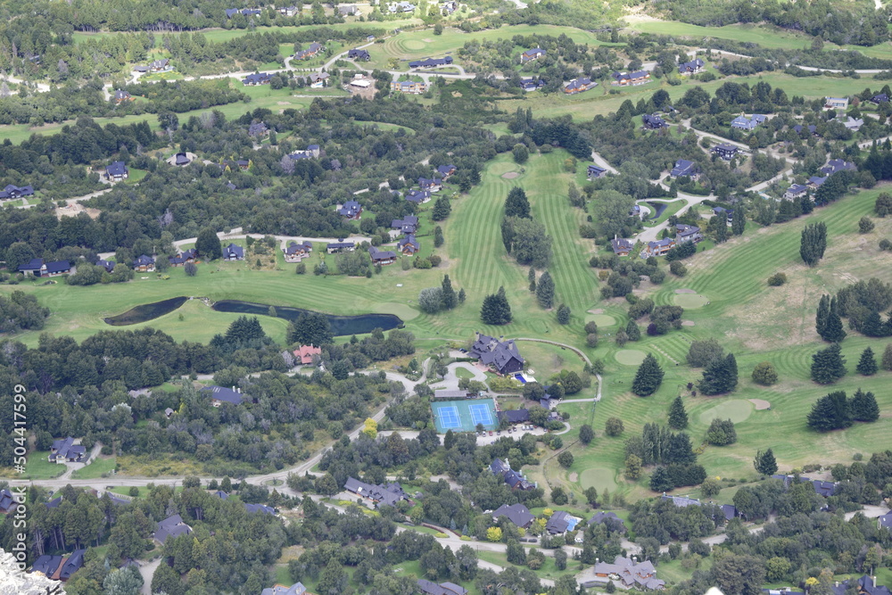 San Carlos de Bariloche is a city in the Argentinian province of Rio Negro. view of the lake and the city of Bariloche