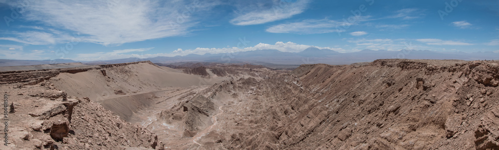 panoramic view from Valle de la Muerte (Death Valley), desert Atacama, Chile