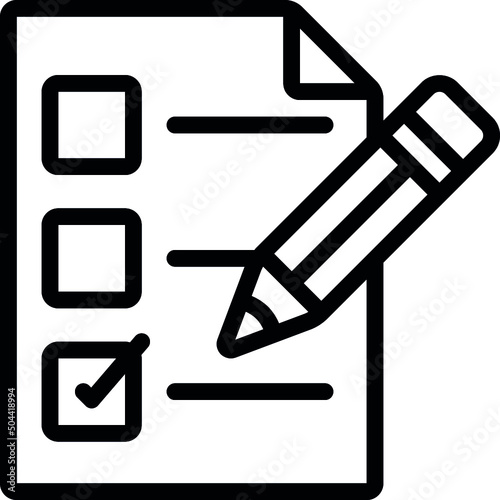 Tick Document Pencil Icon
