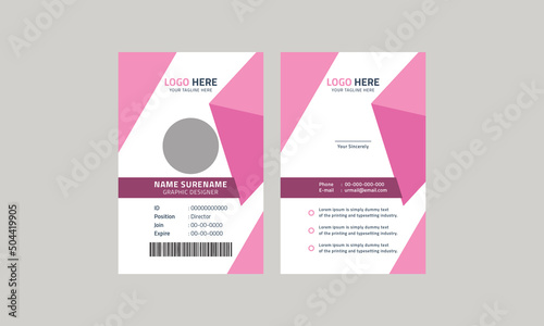 Creative Employee Office Id Card Layout