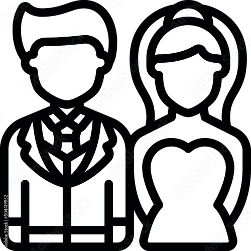 Bride And Groom Icon