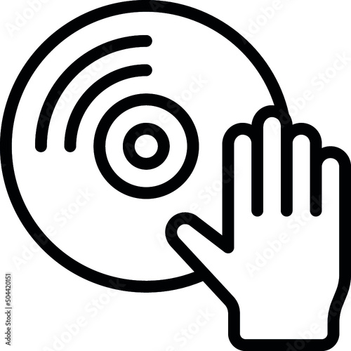 DJ Spinning Icon