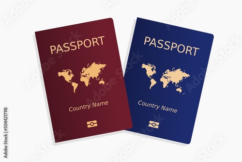 Vector passport cover template