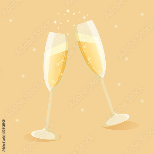 two glasses of champagne