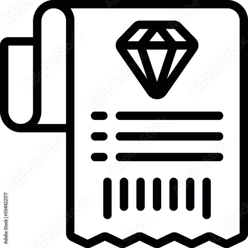 Diamond Receipt Icon