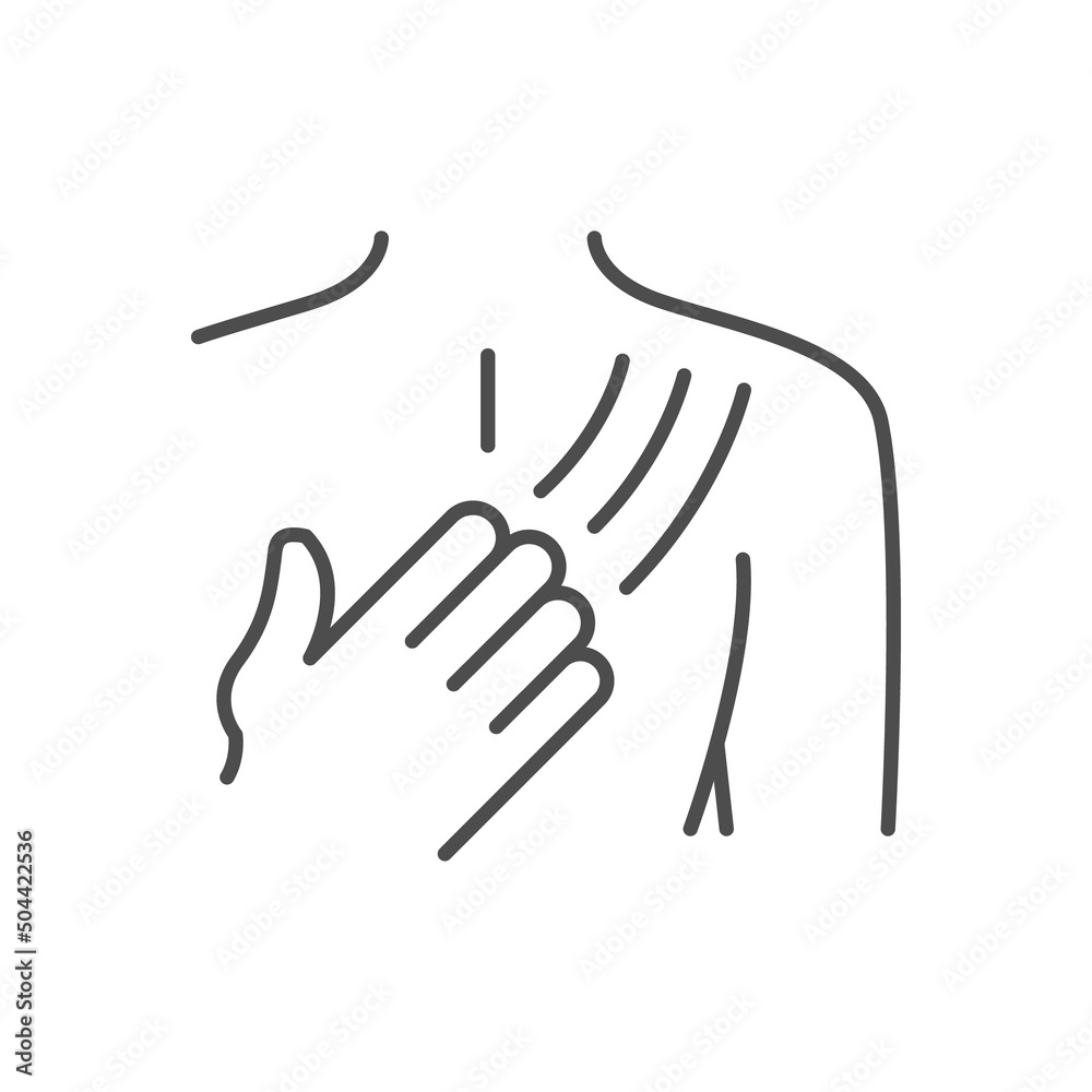 Massage procedure line outline icon Massage procedure line outline icon