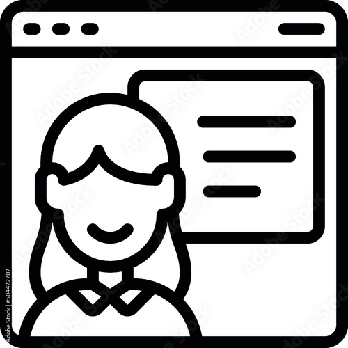 Female Course Tutor Icon