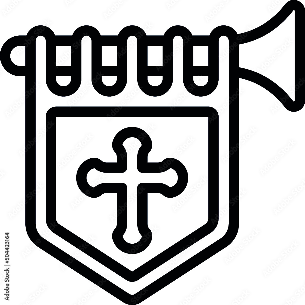 Obraz premium War Flag Trumpet Icon