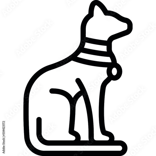 Ancient Egyptian Cat Icon