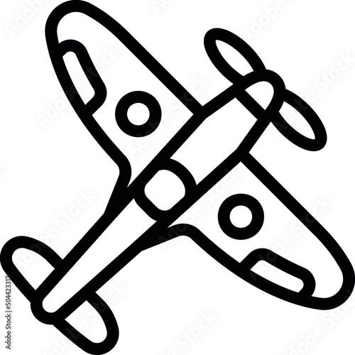 Obraz na płótnie Spitfire Plane Icon