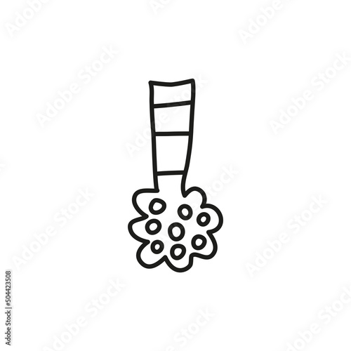 Doodle outline alveoli icon.
