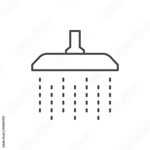 Tropical shower line outline icon