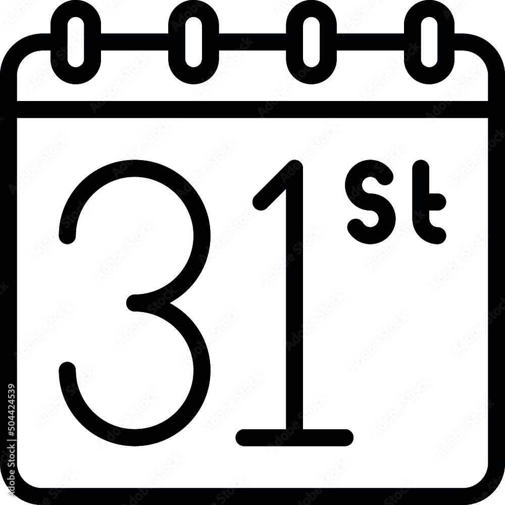 31 Date Calendar Icon 31 Date Calendar Icon