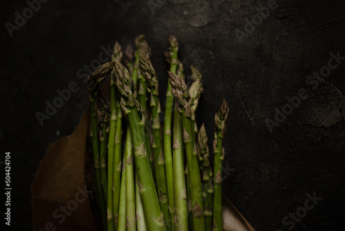 bunch of fresh green asparagus