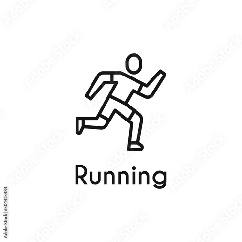 a man running icon is black