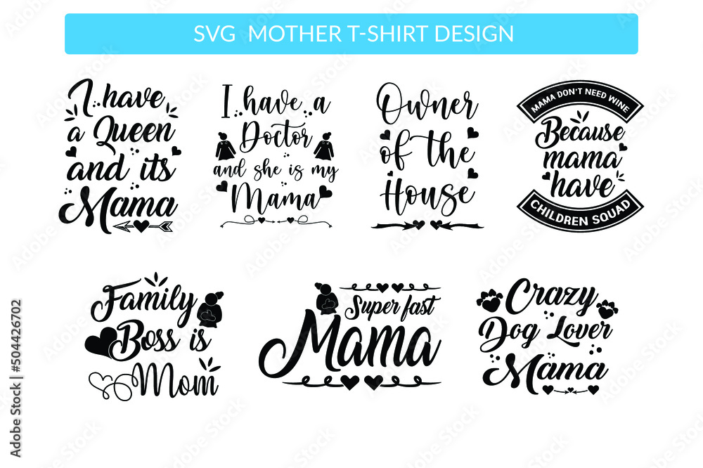 Mothers day svg vector design set t-shirt design