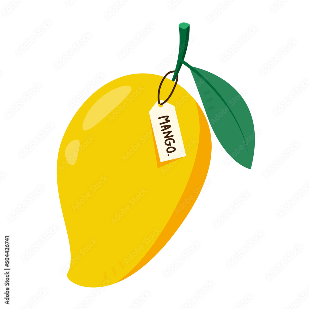 Mango vector. Mango on white background. logo design. Mango cartoon