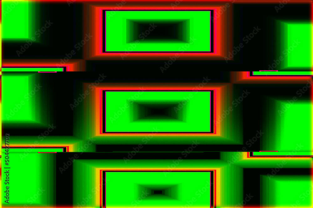 Abstract, Multiple Shapes with Green and Red Shades digital art Abstract, Multiple Shapes with Green and Red Shades digital art
