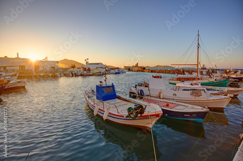 The little port of Naousa village in Paros, Cyclades, Greece