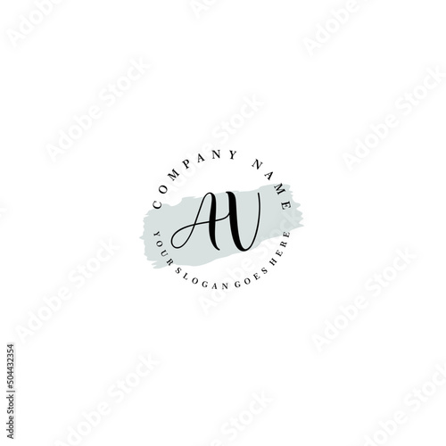 AV Beauty vector initial logo