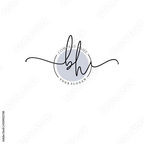 BH signature logo template vector
