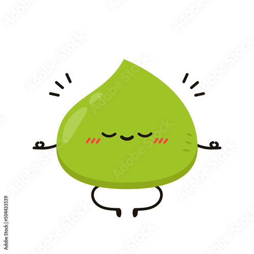 Wasabi character design. wasabi vector on white background. wallpaper.