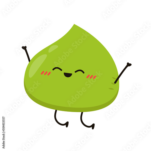 Wasabi character design. wasabi vector on white background. wallpaper.