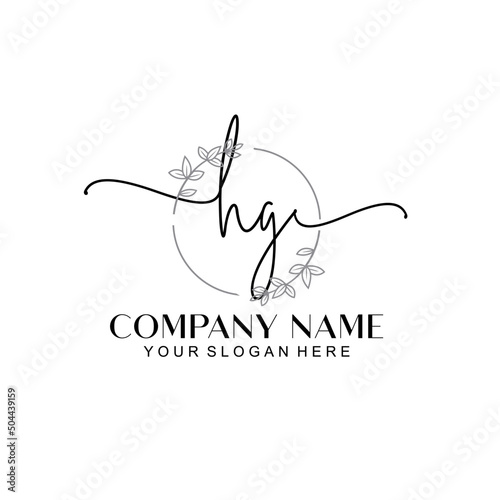 HG signature logo template vector