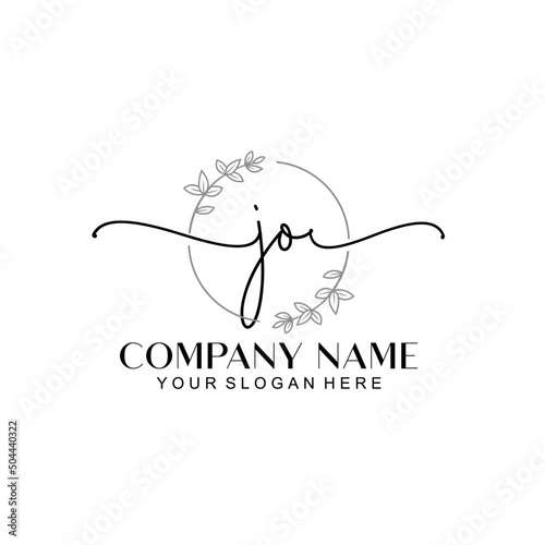 JO signature logo template vector