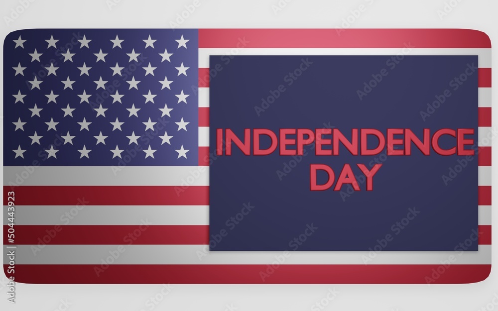 USA Independence Day. Fourth of July. 3D-rendering