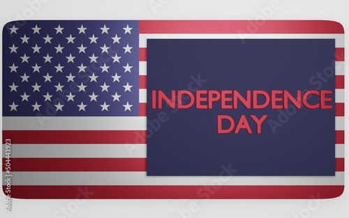 Obraz na płótnie USA Independence Day. Fourth of July. 3D-rendering w salonie