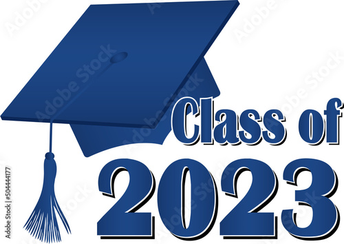 Blue Class of 2023 Graduation Cap