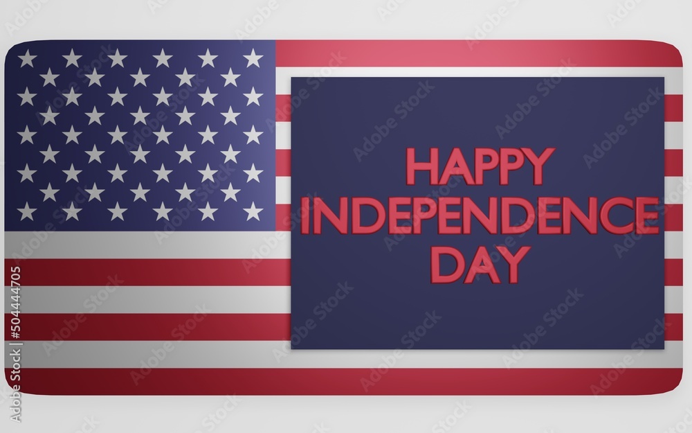 USA Happy Independence Day. Fourth of July. 3D-rendering