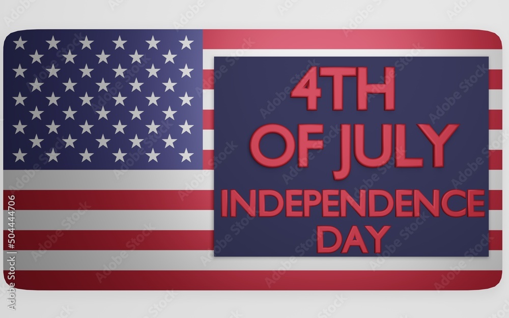 USA Independence Day. 4th of July. 3D-rendering