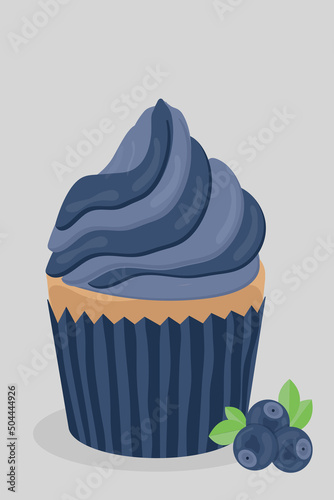 beautiful blueberry muffin cupcake for the holiday sweet