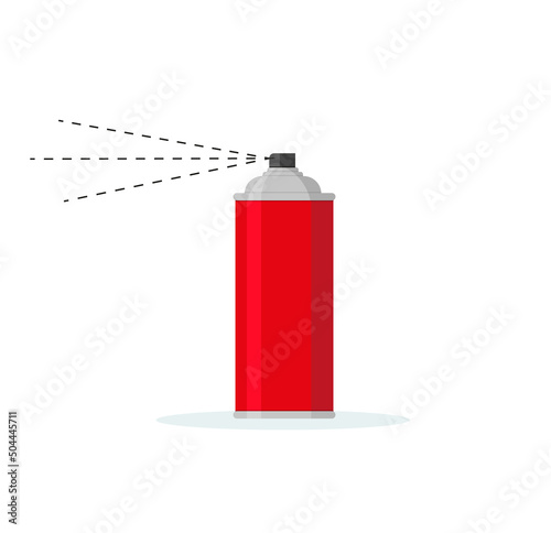 spray can isolated on white background. Vector illustration in a flat style.